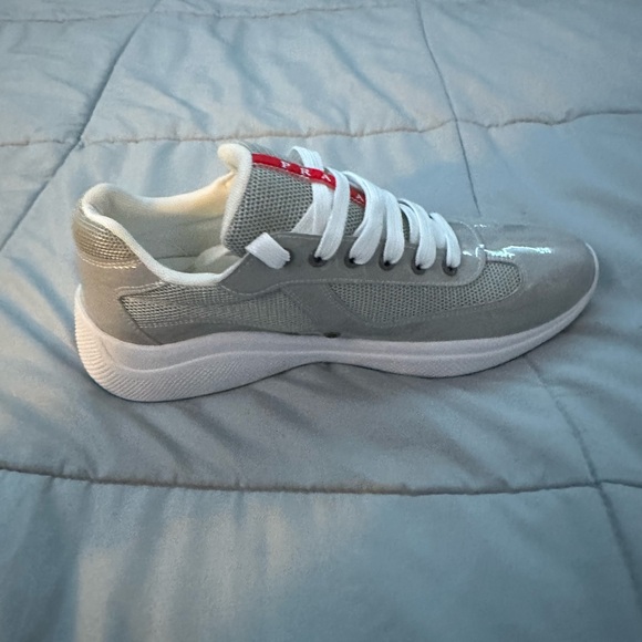 Patent leather and technical fabric Prada America's Cup sneakers - Picture 12 of 16